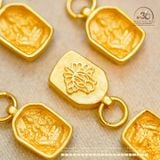  Charm Tara Xanh 8.36mm - Bạc 925 Mạ Vàng Cao Cấp 