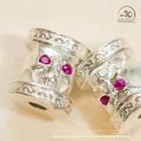  Charm Trụ Bạc Đầu Lâu Lớn - Bạc 