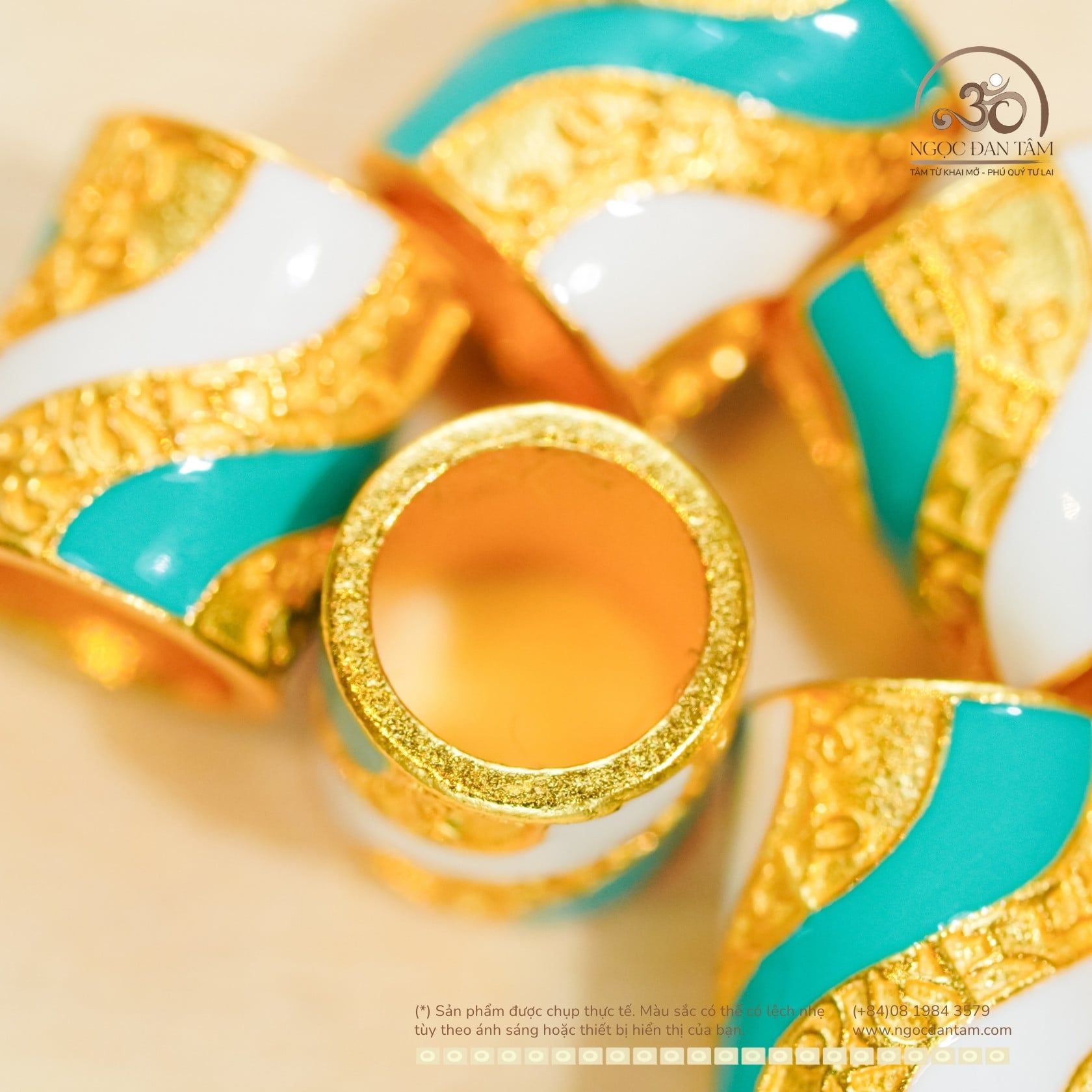  Charm Trụ Bình An - Bạc 925 Mạ Vàng Cao Cấp 