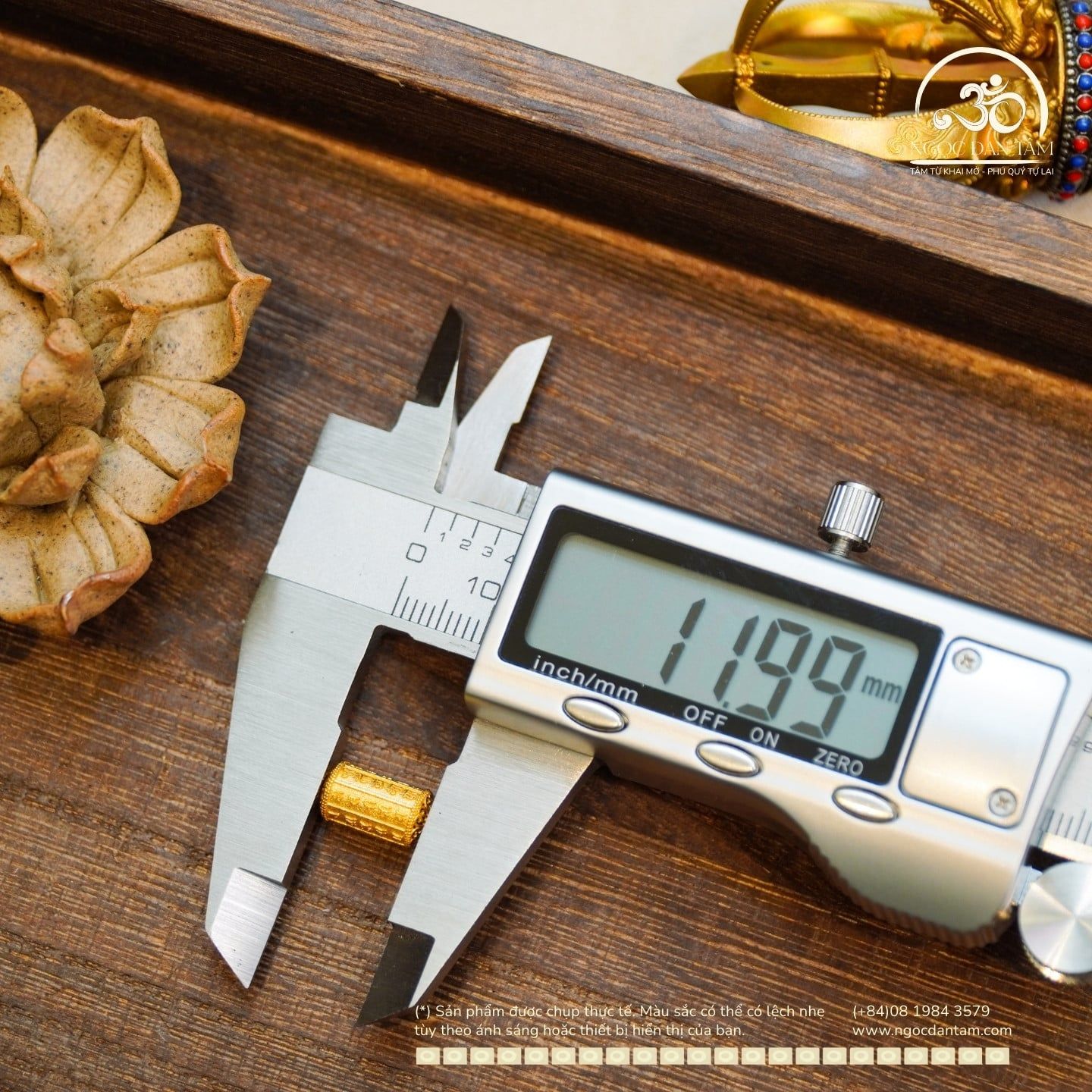  Charm Trụ Chú Omani Vàng 12mm - Bạc 925 Mạ Vàng Cao Cấp 