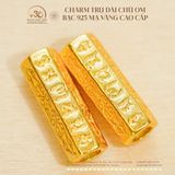  Charm Trụ Dài Chú Om - Bạc 925 Mạ Vàng Cao Cấp 