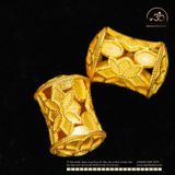  Charm Trụ Hoa 4 Cánh - Bạc 925 Mạ Vàng Cao 