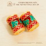  Charm Trụ May Mắn - Bạc 925 Mạ Vàng Cao Cấp 