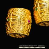  Charm Trụ Phúc Hoa Đính Đá - Bạc 925 Mạ Vàng Cao Cấp 