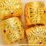  Charm Trụ Phúc Hoa Đính Đá - Bạc 925 Mạ Vàng Cao Cấp 