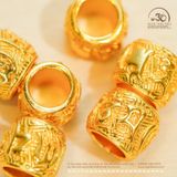  Charm Trụ Vàng Lục Tự - Bạc 925 Mạ Vàng Cao Cấp 