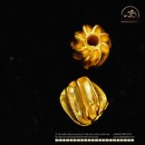  Charm Tròn 8 Khía - Bạc 925 Mạ Vàng Cao Cấp 