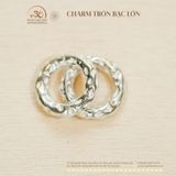  Charm Tròn Bạc Lớn - Bạc 925 Cao Cấp 