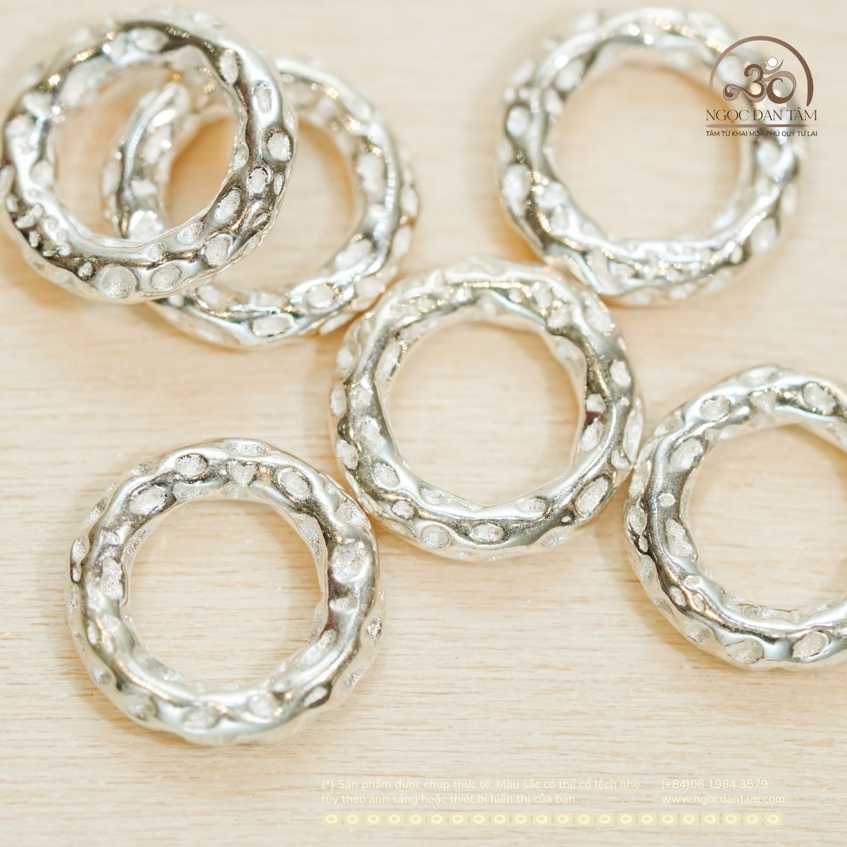  Charm Tròn Bạc Lớn - Bạc 925 Cao Cấp 