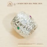  Charm Tròn Bạc Phúc Hoa - Bạc 925 Cao Cấp 