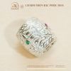 Charm Tròn Bạc Phúc Hoa - Bạc 925 Cao Cấp