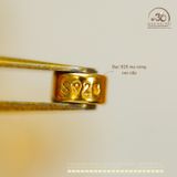  Charm Tròn Đệm 3mm - Bạc 925 Mạ Vàng Cao Cấp 