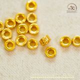  Charm Tròn Đệm 3mm - Bạc 925 Mạ Vàng Cao Cấp 