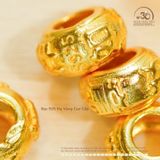  Charm Tròn Dẹp - Bạc 925 Mạ Vàng Cao Cấp 