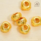  Charm Tròn Dẹp - Bạc 925 Mạ Vàng Cao Cấp 