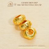  Charm Tròn Dẹp - Bạc 925 Mạ Vàng Cao Cấp 