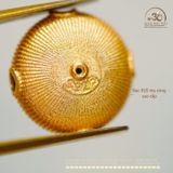  Charm Tròn Màu Đá Xanh 11.81mm - Bạc 925 Mạ Vàng Cao Cấp 