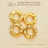 Charm Đệm Tròn Vân Mỏng - Bạc 925 Mạ Vàng Cao Cấp