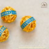  Charm Tròn Xoắn Mạ Vàng Vân Xanh 8.25mm - Kim Loại mạ vàng 