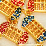  Charm Treo Bàn Tính Phúc Lộc - Bạc 925 Mạ Vàng Cao Cấp 