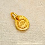  Charm Treo Bánh Xe May Mắn 9.22mm - Bạc 925 Mạ Vàng Cao Cấp 