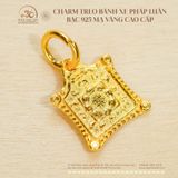  Charm Treo Bánh Xe Pháp Luân - Bạc 925 Mạ Vàng Cao Cấp 