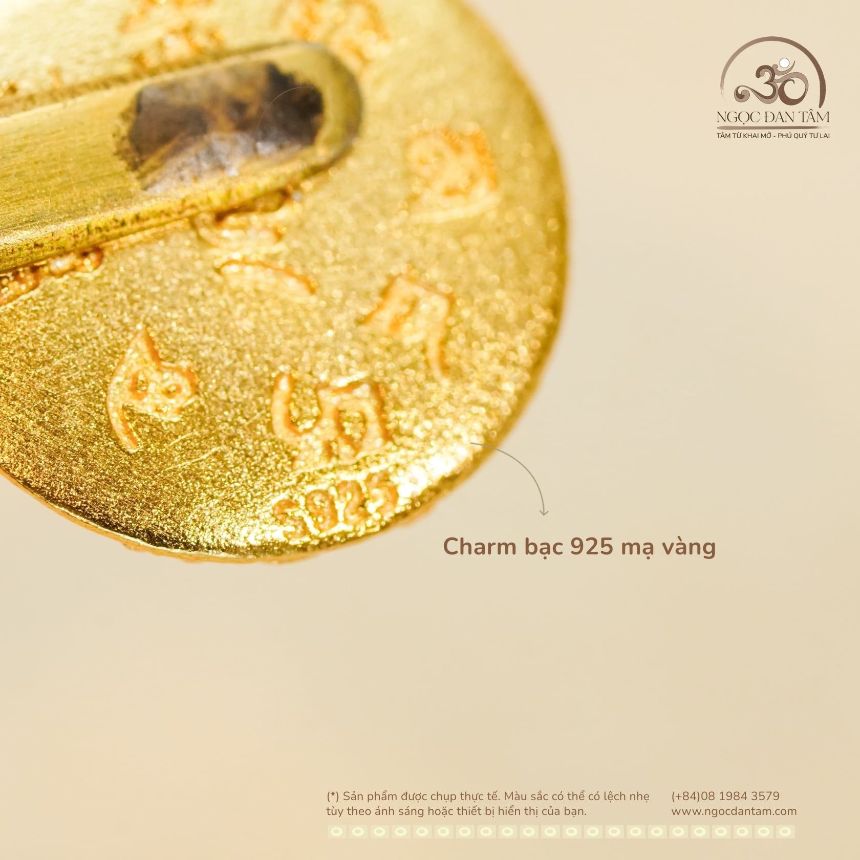  Charm Treo Mặt Thánh - Bạc 925 Mạ Vàng Cao Cấp 