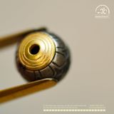  Charm Vảy Rồng Đầu Tròn 7.61mm - Bạc Mạ Vàng 