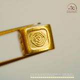  Charm Vuông Chú Om 7.33mm - Bạc 925 Mạ vàng cao cấp 