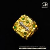  Charm Vuông Chùy Kim Cang Lớn  10.61mm  - Bạc 925 Mạ vàng Cao Cấp 