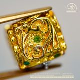  Charm Vuông Chùy Kim Cang Lớn  10.61mm  - Bạc 925 Mạ vàng Cao Cấp 