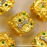  Charm Vuông Chùy Kim Cang Lớn  10.61mm  - Bạc 925 Mạ vàng Cao Cấp 