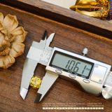  Charm Vuông Chùy Kim Cang Lớn  10.61mm  - Bạc 925 Mạ vàng Cao Cấp 