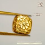  Charm Vuông Hoa 6.9mm - Bạc 925 Mạ Vàng Cao Cấp 