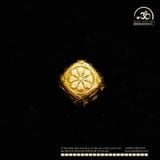  Charm Vuông Hoa 6.9mm - Bạc 925 Mạ Vàng Cao Cấp 