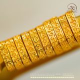  Charm Vuông Mạ Vàng 6.93mm - Bạc 925 Vuông Mạ Vàng 