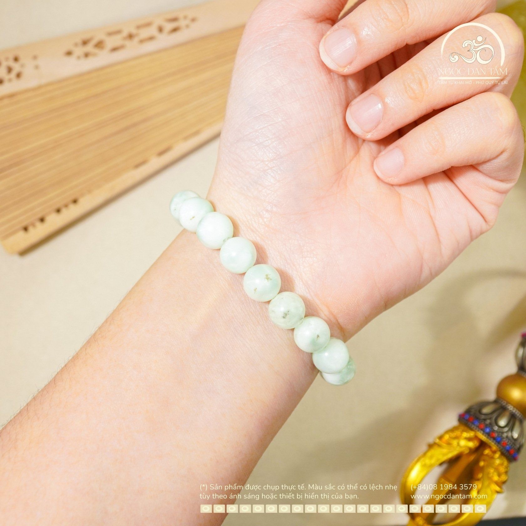  Vòng Tay Đá Angelite 10mm 2A 