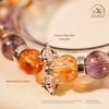  Vòng Tay Đá Ametrine 10mm 2A Phối Charm Chùy Kim Cang Bạc 