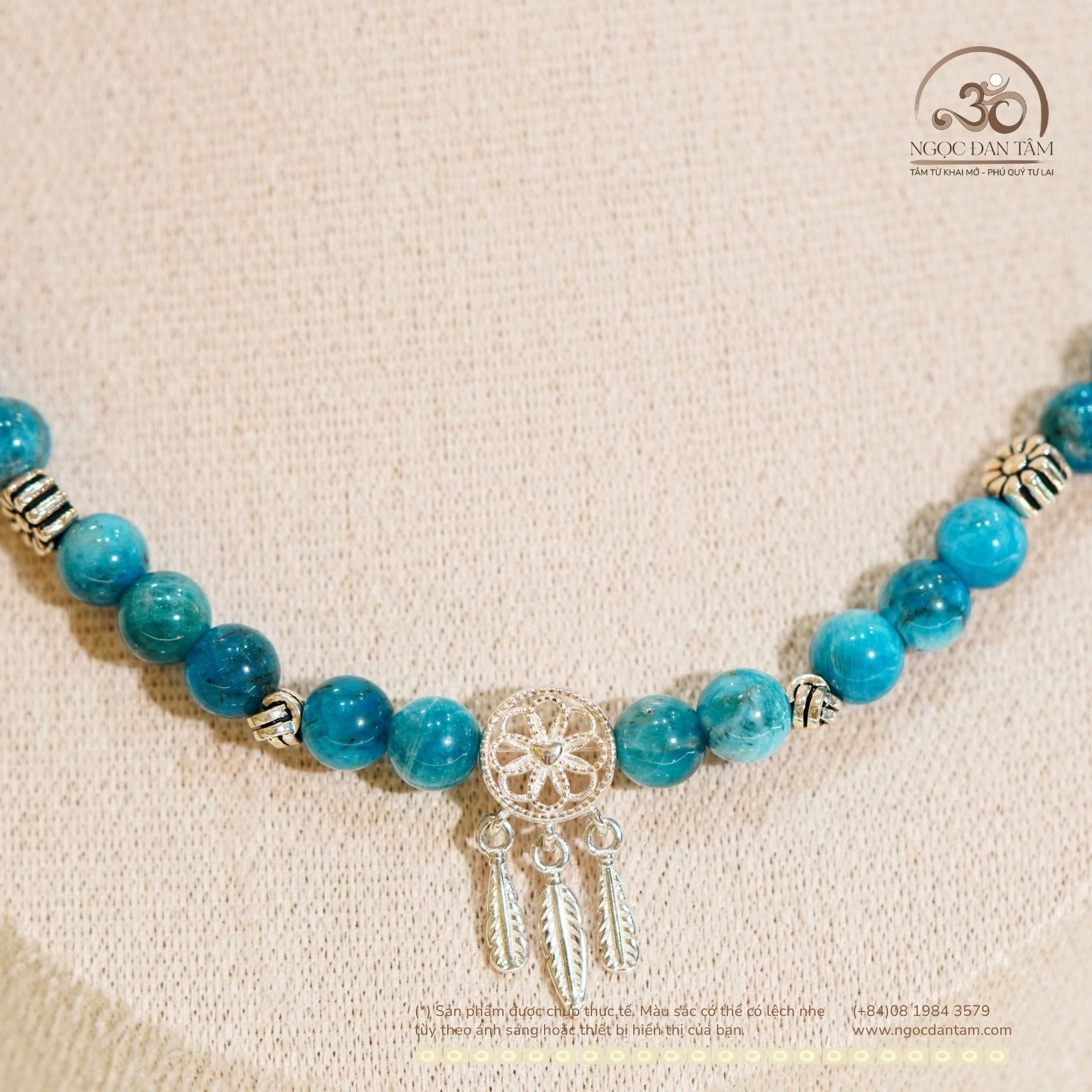  Vòng Cổ Apatite Phối Charm Dreamcatcher 