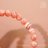  Vòng Tay Đá Đào Hoa Vân Mây 8mm 5A 