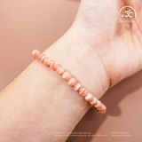  Vòng Tay Đá Đào Hoa Vân Mây 5mm 4A 