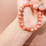  Vòng Tay Đá Đào Hoa Vân Mây 8mm 5A 