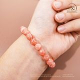  Vòng Tay Đá Đào Hoa Vân Mây 8mm 5A 