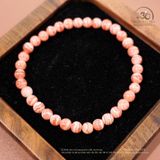  Vòng Tay Đá Đào Hoa Vân Mây 5mm 4A 