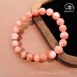  Vòng Tay Đá Đào Hoa Vân Mây 8mm 5A 