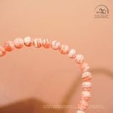  Vòng Tay Đá Đào Hoa Vân Mây 5mm 4A 