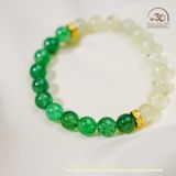  Vòng Tay Thạch Anh Dâu Tây Xanh 8mm 3A Phối Đá Prehnite 8mm 3A 