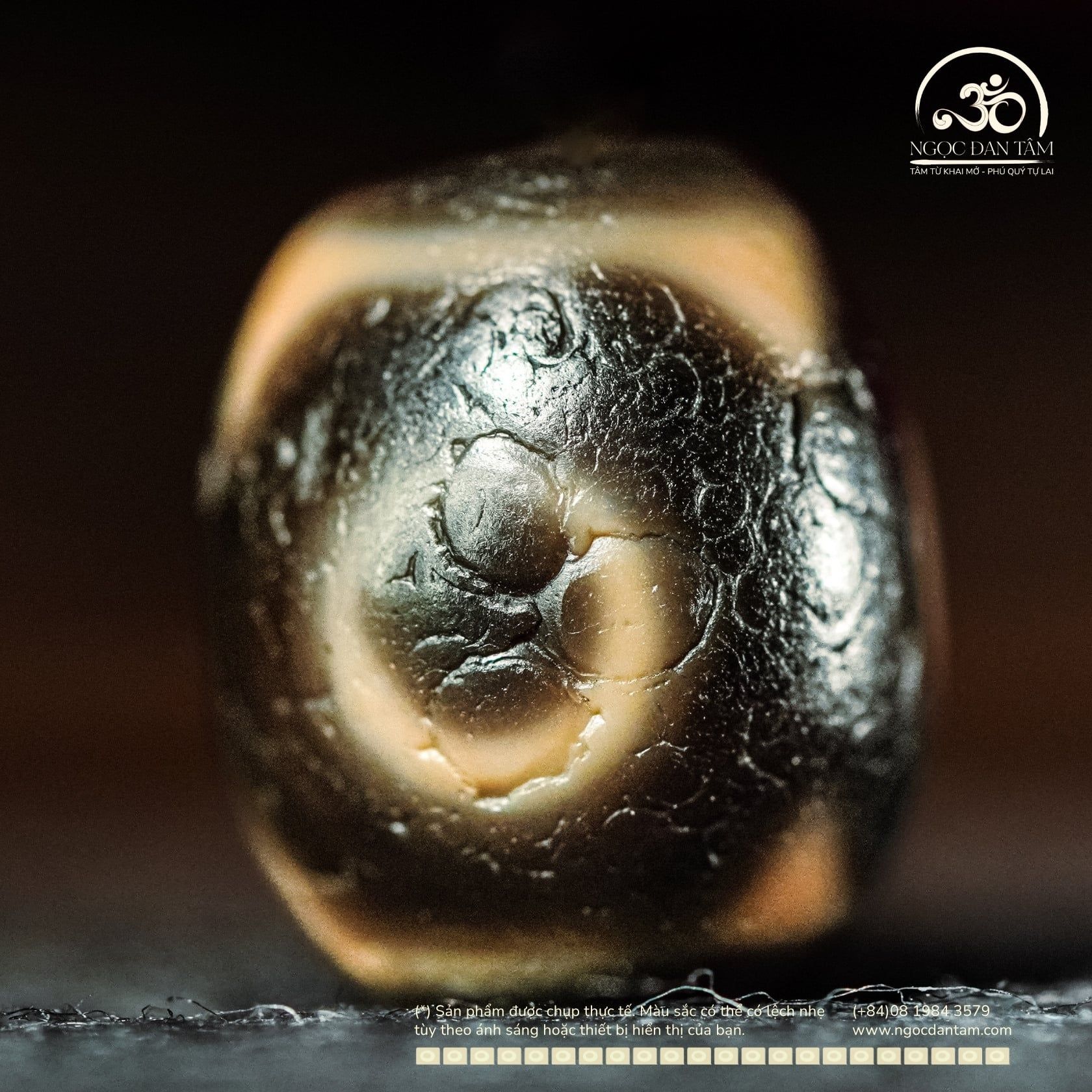  Dzi 3 Mắt 18x14mm ( New Dzi - Xiao Lu ) 