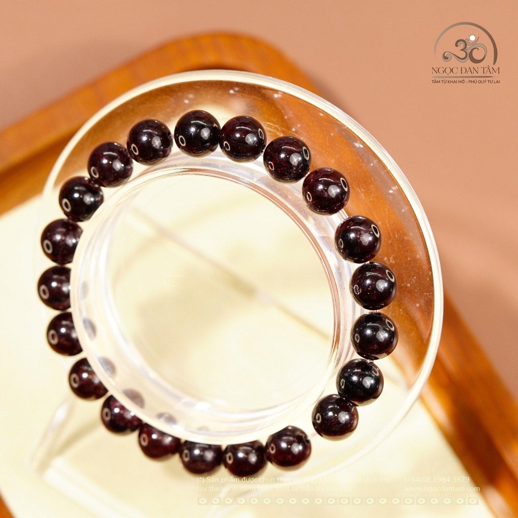  Vòng Tay Đá Garnet 8mm 3A 