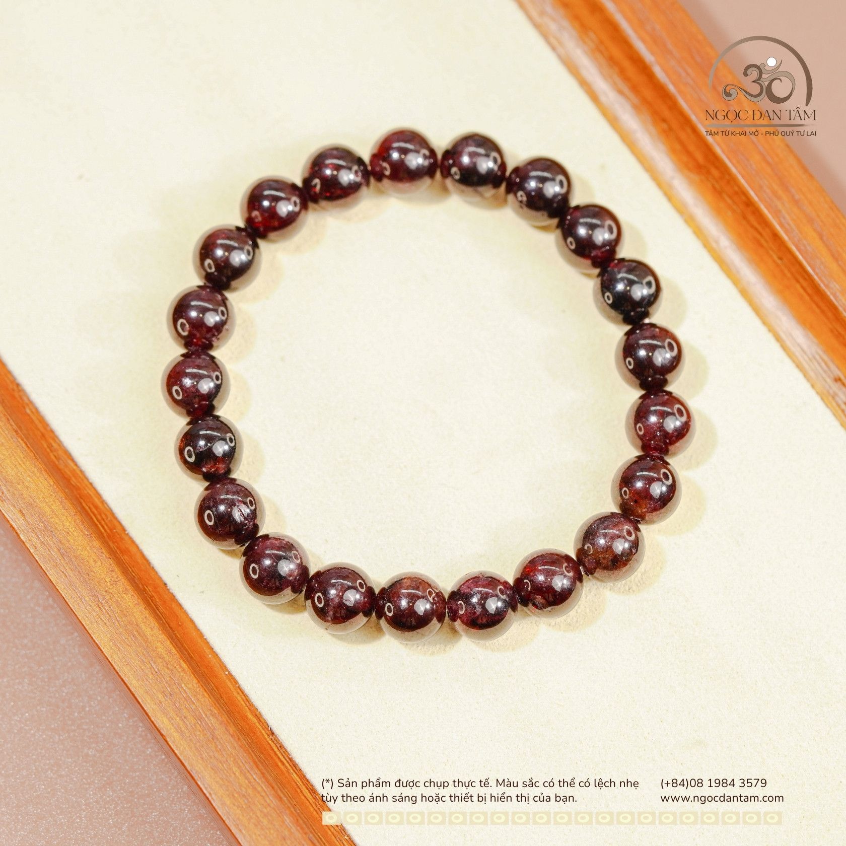  Vòng Tay Đá Garnet 8mm 3A 